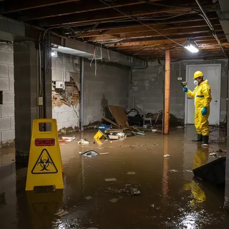 Flooded Basement Electrical Hazard in Pevely, MO Property